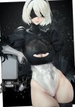  cleavage duan_henglong leotard nier_automata no_bra thighhighs yorha_no.2_type_b 