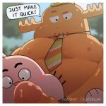  1:1 anthro cartoon_network digitslayer duo male male/male obese overweight patrick_fitzgerald richard_watterson the_amazing_world_of_gumball 