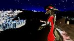  16:9 anthro city city_background hi_res jex looking_down male man0culture outside patio red rexouium sad sky solo star starry_sky widescreen 