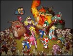  anthro birdo blood blood_on_arm blood_on_chest blood_on_clothing blood_on_hand blood_on_stomach bob-omb bodily_fluids bomb boomer_(left_4_dead) bowser breasts charger_(left_4_dead) clothing cloud crossover digital_media_(artwork) dinosaur donkey_kong_(character) donkey_kong_(series) dress drooling elemental_creature elemental_humanoid explosives female footwear fungi_fauna fungi_humanoid fungus green_flu_mutant_(left_4_dead) green_yoshi group gun horn human humanoid hunter_(left_4_dead) koopa koopa_troopa koops lakitu large_group left_4_dead_(series) long_tongue luigi magic_user male mammal mario mario_bros muscular muscular_male mushroom nintendo open_mouth overalls paper_mario parody prehensile_tongue princess princess_peach pustule ranged_weapon reptile rosalina_(mario) royalty saliva scalie scared shell simple_background smoker_(left_4_dead) socks spikes spiny spitter_(left_4_dead) super_mario_galaxy tank_(left_4_dead) teeth text toad_(mario) toadette tongue tongue_out tongue_wrap tunnel undead unknown_artist url valve video_games wario warp_pipe watermark weapon witch_(left_4_dead) yoshi zombie 