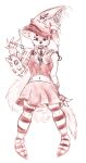  anthro canid canine clothing dynamitegrizzly_(artist) ear_piercing ear_ring female fennec fox hat headgear headwear hi_res legwear living_clothing magic_user mammal nilla_bee_(dynamitegrizzly) piercing ribbons solo stockings witch witch_hat 