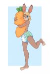  anthro carrot diaper female food hi_res lagomorph leporid littlepawz mammal octojo padded padding plant plushie rabbit solo susie_(octojo) vegetable 