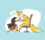  &lt;3 animated anthro canid canine duo equid equine feral fox hi_res hida_(hungryfoxdog) horse hug jojo_the_horse kissing male male/male mammal miniature_horse tompossum 