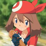  after_sex aftersex animated animated_gif censored cfnm clothed_female_nude_male cum cum_in_mouth fellatio gif haruka_(pokemon) lowres may oral penis pokemon rape tears 
