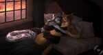  anthro bed caramel_(shiro_snep) cheetah cuddling duo felid feline female female/female furniture hi_res mammal n-nox napping on_bed pantherine shira_snep sleeping snow_leopard 