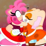  ! &lt;3 1:1 2021 3barts ? ?! absurd_res accessory amy_rose anthro big_breasts big_butt breast_squish breasts breasts_frottage bruised butt clothing cream_the_rabbit curvy_figure digital_media_(artwork) dress duo english_text eulipotyphlan eyelashes eyes_closed female female/female fingers fur gloves green_eyes gun hair handgun handwear headband hedgehog hi_res hourglass_figure hug huge_breasts huge_butt kissing lagomorph leporid lips mammal multicolored_body multicolored_fur orange_body orange_fur panties panty_shot pink_body pink_fur pink_hair pistol rabbit ranged_weapon sega simple_background sonic_the_hedgehog_(series) squish surprise surprise_kiss surprised_expression tan_body tan_fur text thick_thighs torn_clothing torn_dress underwear voluptuous weapon white_body white_fur wide_hips 