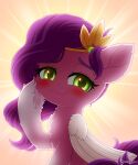  2021 5:6 :3 absurd_res blush digital_media_(artwork) equid equine eyelashes female feral green_eyes hair hasbro hi_res hooves long_hair looking_at_viewer mammal mlp_g5 my_little_pony pegasus pipp_petals_(mlp) purple_hair smile smug solo symbianl underhoof wings 