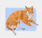  2021 ambiguous_gender digital_media_(artwork) domestic_cat felid feline felis feral fur mammal orange_body orange_fur paws solo x-zelfa 