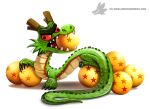  2015 ambiguous_gender asian_mythology black_body black_scales claws cryptid-creations dragon dragon_ball dragon_ball_(object) dragon_ball_z east_asian_mythology eastern_dragon fangs feral green_body green_scales horn mythology open_mouth red_body red_eyes red_scales scales shenron simple_background solo star_symbol tan_body tan_scales text url white_background 