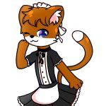  1:1 anthro clothing dcat07 domestic_cat felid feline felis humanoid maid_uniform male mammal solo trap_(disambiguation) uniform 