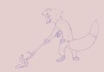 2023 3_toes 4_fingers anthro belt bodily_fluids canid canine ciwi clothing digital_drawing_(artwork) digital_media_(artwork) dipstick_ears disney duo feet feral fingers fox gloves_(marking) holding_object holding_tool leg_markings looking_at_another male mammal markings monochrome multicolored_ears nick_wilde open_mouth police_hat police_uniform red_fox reptile scalie simple_background snake socks_(marking) sweat sweatdrop toes tools uniform utility_belt zootopia