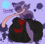 anthro biped black_eyes bodily_fluids bulge clothed clothing diaper diaper_fetish diapered_dominant erection erection_in_diaper erection_under_clothing fan_character flexing flexing_muscles full_diaper fur generation_1_pokemon genital_fluids ghost half-closed_eyes haunter long_tongue looking_at_viewer looking_pleasured male messing messing_diaper muscular muscular_anthro muscular_male narrowed_eyes nintendo pokemon pokemon_(species) purple_background purple_body purple_fur simple_background smile smiling_at_viewer smirk smirking_at_viewer solo spirit tail tenting tongue tongue_out underwear urine wearing_diaper wet_diaper wetting wetting_diaper yoshi-eats-your-pie