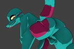 3d_(artwork) anthro digital_media_(artwork) galacticalshark gynomorph hi_res intersex presenting reptile scalie smile snake solo spaziosqualo