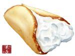  clip_studio_paint_(medium) food food_focus highres kaneko_ryou no_humans original pastry simple_background still_life whipped_cream white_background 
