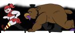 2016 absurd_res accessory animatronic artooper024 bear biped black_bow_tie black_clothing black_hat black_headwear black_nose blue_hair_tie bottomwear bow_tie brown_bear brown_clothing brown_footwear brown_shoes brown_tail cheek_spots circus_baby_(fnaf) clothing colored crop_top digital_drawing_(artwork) digital_media_(artwork) duo eyebrows fangs female feral five_nights_at_freddy&#039;s flat_colors floor footwear freddy_(fnaf) frown fur furrowed_brow green_eyes grumpy hair hair_accessory hair_tie hat headgear headwear hi_res humanoid larger_feral larger_male legwear lying machine male mammal marching multicolored_body multicolored_fur pattern_clothing pattern_footwear pattern_legwear pattern_socks pigtails purple_guy_(fnaf) quadruped raised_arm raised_leg red_bottomwear red_clothing red_crop_top red_hair red_nose red_shirt red_skirt red_topwear robot scottgames shirt shoes short_tail simple_background sister_location size_difference skirt smaller_female smaller_humanoid socks striped_clothing striped_footwear striped_socks stripes tail teeth topwear torn_clothing ursine white_body wounded yellow_clothing yellow_footwear yellow_socks
