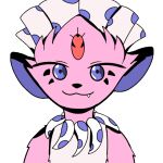 animated anthro fangs feathers fur generation_4_pokemon jewelry kerolink male nintendo noonecrazyboy pink_body pink_fur pokemon pokemon_(species) purple_eyes solo tail teeth weavile