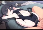  1boy 1girl ass black_dress black_gloves black_hair blue_archive blush china_dress chinese_clothes clothed_female_nude_male clothed_sex double_bun dragon_print dress folded fumutarou gloves hair_bun halo hetero kisaki_(blue_archive) long_hair looking_at_viewer nude paid_reward_available penis_under_another&#039;s_clothes print_dress sex sex_from_behind sleeveless sleeveless_dress sweat twintails 