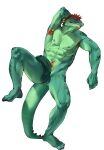 absurd_res alligator alligatorid anthro balls crocodile crocodilian crocodylid digital_media_(artwork) erection eyewear five_nights_at_freddy&#039;s five_nights_at_freddy&#039;s:_security_breach genitals green_body hair hi_res male male/male montgomery_gator_(fnaf) muscular muscular_male nipples nude penis puffer_puff red_hair reptile scales scalie scottgames solo steel_wool_studios teeth