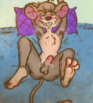 3_toes anthro armpit_hair basil_(disney) blush body_hair disney feet gaygoat genitals male mammal mouse murid murine musk penis rodent smile smirk solo the_great_mouse_detective toes