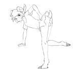 2017 anthro bottomwear bovid bulge butt caprine clothing fur goat hair hand_on_hip hooves horn male mammal milo_(twang) panties shirt short_tail simple_background sketch skirt solo tail tongue tongue_out topwear twang underwear white_background