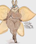  2024 anthro arthropod big_breasts blue_eyes breasts digital_media_(artwork) eyelashes featureless_breasts female gikowinko hi_res huge_hips insect kaiju lepidopteran moth mothra mothra_(series) solo thick_thighs toho wide_hips wings 