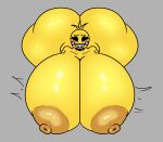  absurd_res animatronic anthro avian big_breasts big_butt bird breasts butt chica_(fnaf) chicken digital_media_(artwork) female five_nights_at_freddy&#039;s galliform gallus_(genus) gaze_(artist) hi_res huge_breasts hyper hyper_breasts looking_at_viewer machine nipples nude open_mouth phasianid robot scottgames simple_background smile solo thick_thighs 