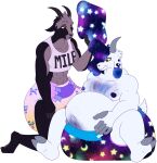 absurd_res anthro bodily_fluids body_hair bovid caprine clothed clothing coffee_stain_studios diaper duo feces female genital_fluids goat goat_simulator hair hi_res hooves long_hair male male/female mammal mathewmii mature_female mature_male messy_diaper muscular muscular_female overweight overweight_male ozzy_(ozzythegoat15) pilgor_(goat_simulator) shirt soiling tagme tank_top topwear urine wet_diaper wetting yellow_eyes