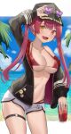  bikini garter heterochromia hololive houshou_marine megane open_shirt swimsuits tagme 