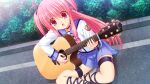  angel_beats! game_cg garter guitar key na-ga seifuku yui_(angel_beats!) 