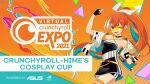  crunchyroll crunchyroll-hime crunchyroll_(company) megane no_bra skirt_lift thighhighs wallpaper 