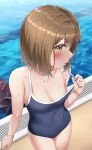  artist_revision cleavage nedia_r school_swimsuit swimsuits undressing wet 