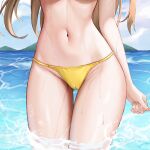  bikini cameltoe eichi_(skskdi12z) swimsuits tagme wet 
