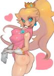  ass dakusuta erect_nipples leotard mario_bros. princess_peach_toadstool 