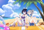  aikele_de_xiaohong benghuai_xueyuan bronya_zaychik cleavage cream heels honkai_impact seele_vollerei skirt_lift swimsuits 