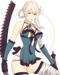  bandages garter kaine_(nier) nier nier_replicant no_bra pantsu truejekart weapon 