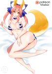  animal_ears ass bikini fate/grand_order kitsune swimsuits tail tamamo_no_mae thong tofuubear 