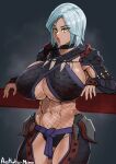  aestheticc-meme armor bodysuit fishnets monster_hunter monster_hunter_rise nargacuga_(armor) pantsu underboob 