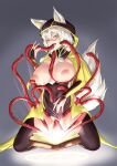  animal_ears aster_crowley breasts censored extreme_content kitsune megane nipples no_bra nopan pussy pussy_juice tail tentacles thighhighs 
