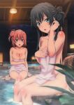  breast_hold naked onsen tagme towel wet yahari_ore_no_seishun_lovecome_wa_machigatteiru. yuigahama_yui yukinoshita_yukino 