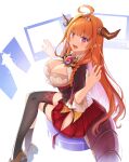  garter hololive horns kiryuu_coco koto_(colorcube) pointy_ears skirt_lift tail thighhighs 