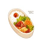  bento box commentary cyannism english_commentary english_text food food_focus meat no_humans original rice simple_background vegetable white_background 