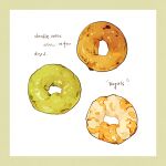  bagel commentary cyannism english_commentary english_text food food_focus no_humans original pasties simple_background white_background 