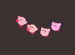  :d :i :t black_eyes blue_eyes blush_stickers closed_mouth highres kirby kirby_(series) leg_up multiple_views no_humans open_mouth outstretched_arms puffy_cheeks rizu_(rizunm) smile tongue twitter_username whiskers 