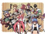  4boys 5girls abs animal_around_neck assassin_cross_(ragnarok_online) bangs between_fingers bikini black_cape black_eyes black_gloves black_headwear black_pants black_shirt blue_cape blue_eyes blue_headwear blue_jacket blue_kimono boots bow breasts brown_cape brown_dress brown_eyes brown_footwear brown_gloves brown_hair brown_headwear brown_vest cabbie_hat cape champion_(ragnarok_online) championship_belt cleavage closed_mouth coat commentary_request crop_top cross crown dagger detached_sleeves dress eyebrows_visible_through_hair fake_horns feet_out_of_frame fingerless_gloves flower fox fur-trimmed_cape fur-trimmed_gloves fur-trimmed_jacket fur_trim garter_straps gloves green_hair grey_headwear guitar gypsy_(ragnarok_online) hair_between_eyes hat hat_bow hat_flower heterochromia high_priest_(ragnarok_online) high_wizard_(ragnarok_online) holding holding_dagger holding_instrument holding_staff holding_weapon hooded_coat horns instrument jacket jamadhar japanese_clothes juliet_sleeves kimono knife kunai long_hair long_sleeves looking_at_viewer low-tied_long_hair medium_breasts medium_hair minstrel_(ragnarok_online) multiple_boys multiple_girls ninja_(ragnarok_online) open_clothes open_coat open_jacket open_mouth open_shirt pants professor_(ragnarok_online) puffy_sleeves purple_eyes purple_hair ragnarok_online red_bow red_dress red_eyes red_flower red_headwear red_scarf red_sleeves reona_amane sash scarf shirt short_dress short_hair short_sleeves skull_hat_ornament sleeveless sleeveless_coat sleeveless_dress sleeveless_kimono small_breasts smile staff stalker_(ragnarok_online) strapless strapless_bikini strapless_dress striped striped_background striped_sleeves swimsuit thighhighs top_hat torn_scarf two-tone_dress two-tone_footwear vambraces vest waist_cape weapon white_bow white_coat white_dress white_footwear white_legwear white_pants white_sash white_shirt white_sleeves yellow_bikini 