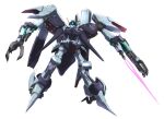  absurdres arm_blade beam_saber byalant_custom glowing gundam gundam_unicorn highres looking_at_viewer mecha mobile_suit no_humans science_fiction shiratori_(yy_203) solo v-fin visor weapon white_background 
