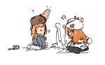  2girls albacrow_ill blonde_hair blue_eyes brown_headwear escape_from_tarkov fur_hat girls&#039;_frontline hat long_hair mosin-nagant_(girls&#039;_frontline) multiple_girls pantyhose ppsh-41_(girls&#039;_frontline) red_star shawl shirt skirt ushanka white_headwear white_shirt white_skirt 