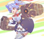  1girl android apron blue_hair breasts joints large_breasts maid maid_apron maid_headdress poppi_(xenoblade) poppi_qt_(xenoblade) ridai_(rx-78-5yori) robot_ears robot_joints solo xenoblade_chronicles_(series) xenoblade_chronicles_2 
