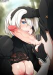  breasts handjob neocoill nier_automata nipples no_bra open_shirt penis uncensored yorha_no.2_type_b 