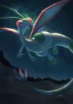  brown_eyes claws closed_mouth desert flygon gen_3_pokemon highres kikuyoshi_(tracco) looking_back night no_humans outdoors pokemon pokemon_(creature) sand signature sky smile solo star_(sky) 