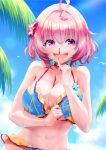  ayanakitori bikini blood cleavage swimsuits the_idolm@ster the_idolm@ster_cinderella_girls yumemi_riamu 